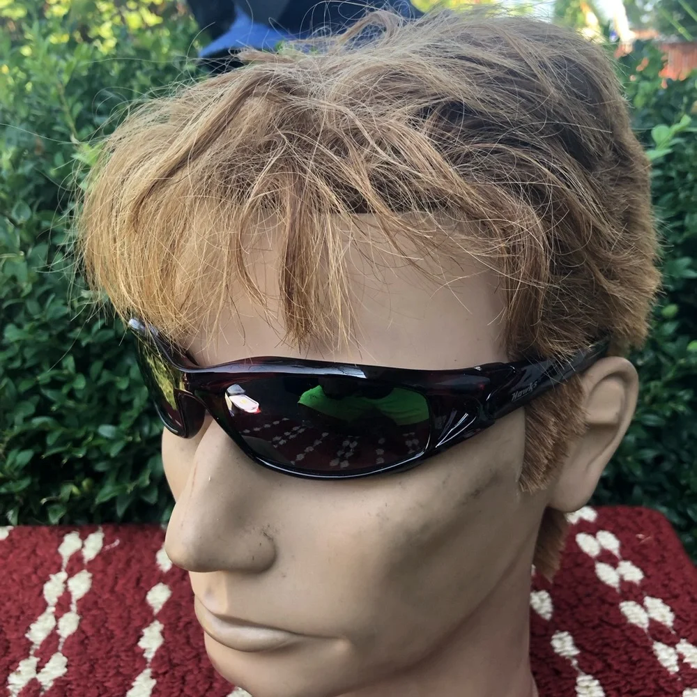 Hawks Men's Polarized Sport Sunglasses - Black/Brown Frame
